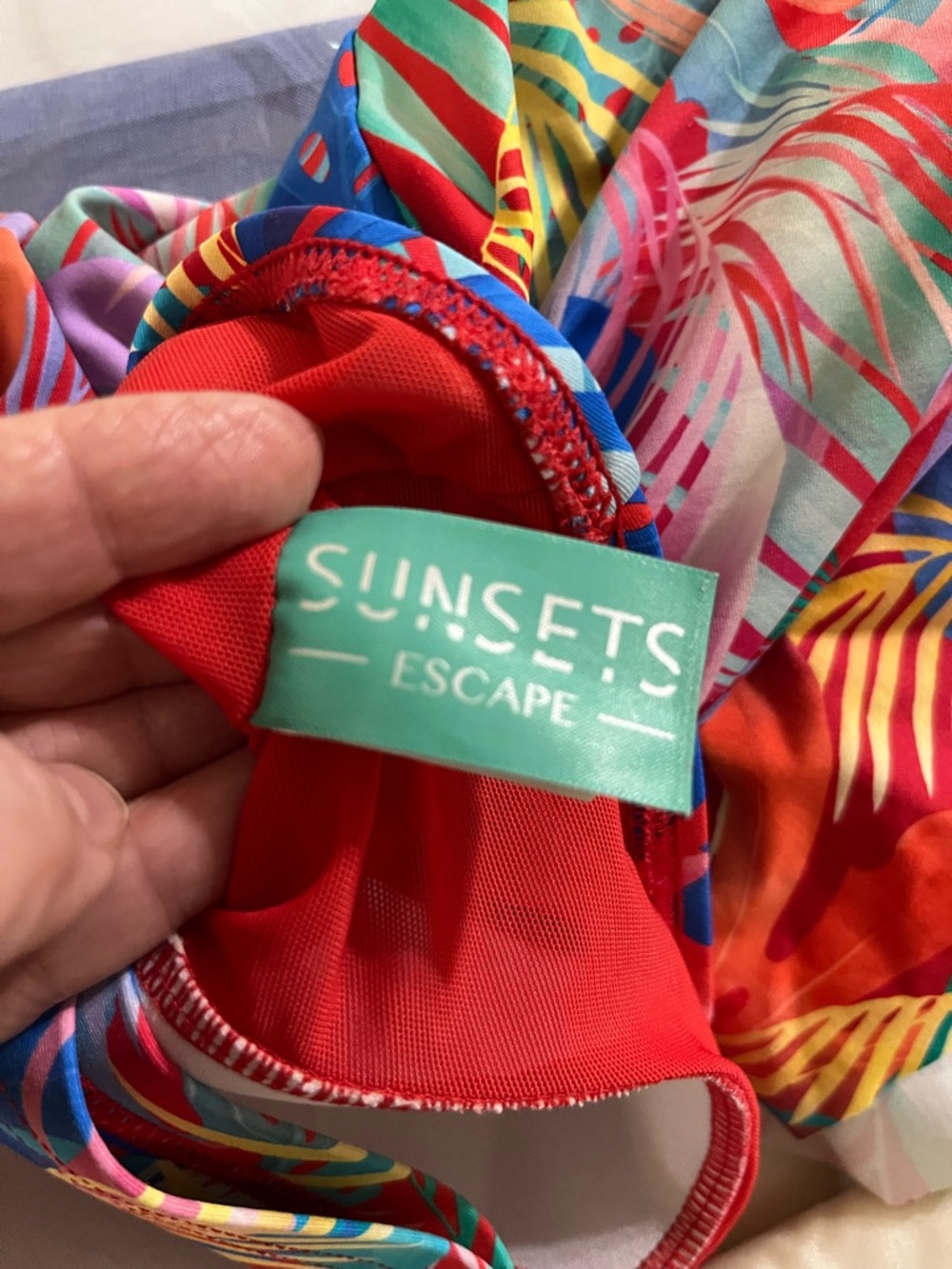 Sunsets Escape Tropical Sadie Tankini Top Sz 14 and Sporty Swim Skirt Sz XL - Picture 2 of 12